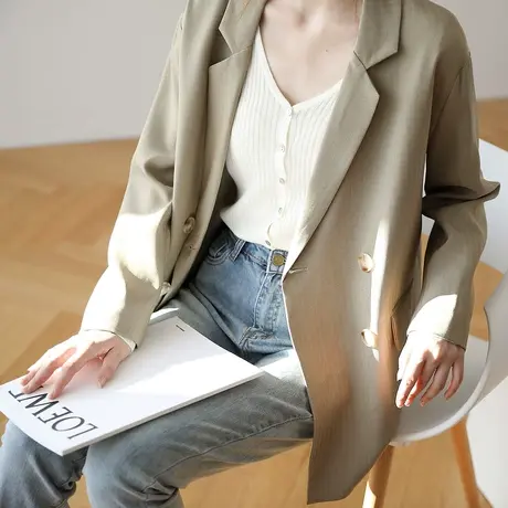 新款chic西装外套女设计感小众气质高级感西服短款小个子上衣商品大图