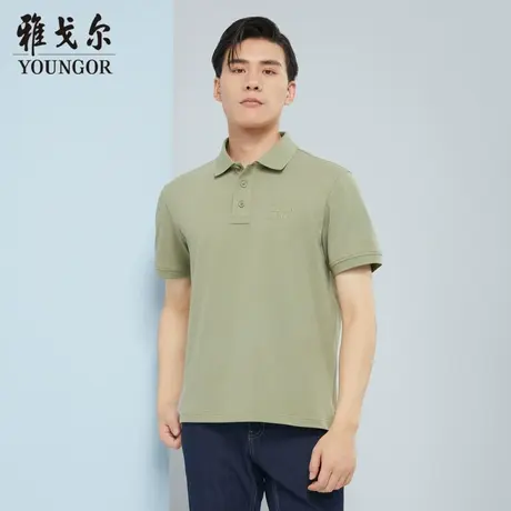 雅戈尔奥莱 商场同款男士新款官方正品呼吸棉T恤翻领短袖POLO衫商品大图