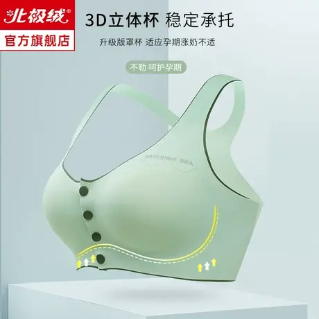 哺乳内衣女薄款孕妇怀孕期用聚拢无钢圈冰丝无痕背心式大码文胸罩商品大图
