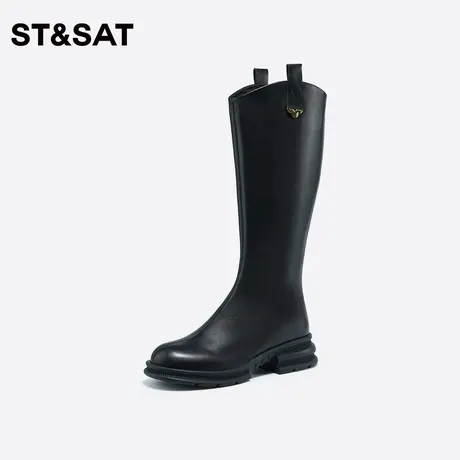 星期六时尚骑士靴长筒靴2023冬季新品厚底女靴SS34117538商品大图