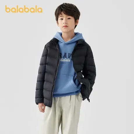 巴拉巴拉童装男童轻薄羽绒服秋冬季女童立领亲子外套防泼水防油污商品大图