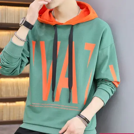 2023年秋季新款连帽卫衣男士秋装帽衫学生上衣韩版休闲潮流外衣服商品大图