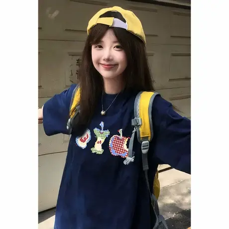 超火cec大码欧美高街女短袖t恤宽松ins潮嘻哈超好看独特漂亮上衣图片