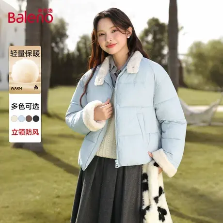班尼路棉服2025新款冬季女休闲加绒加厚保暖时尚百搭面包服棉袄Q图片