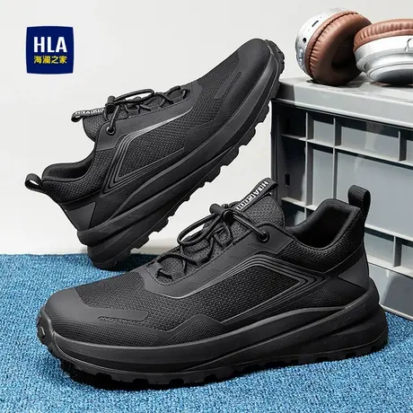 HLA/海澜之家男鞋新款秋季潮流休闲轻质运动鞋百搭耐磨跑步免系带商品大图