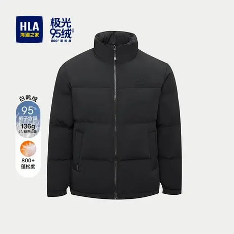 HLA/海澜之家时尚小标蓬松羽绒服25秋冬新极光九五绒保暖外套男商品大图
