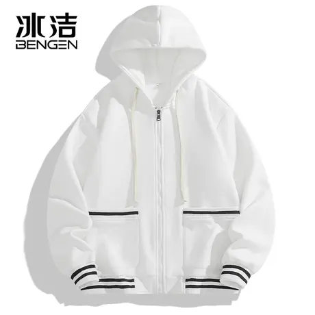冰洁连帽夹克男2023秋冬季新款简约时尚休闲潮流百搭外套上衣KP商品大图
