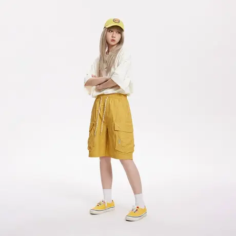 美式工装短裤女2023新款春秋网红爆款宽松休闲裤子百搭潮牌五分裤图片