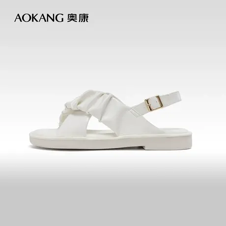 奥康女鞋 夏季气质优雅时装凉鞋时尚休闲舒适软蓬透气舒适平底潮图片