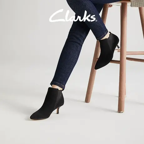 Clarks其乐紫罗兰系列女鞋冬季优雅淑女尖头高跟时装踝靴图片