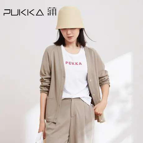 蒲PUKKA 女装棉质开衫外套春装新款设计感时尚上衣商场同款图片