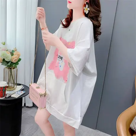 潮牌设计感半袖t恤女夏季2023年新款宽松洋气减龄网红超火上衣ins图片