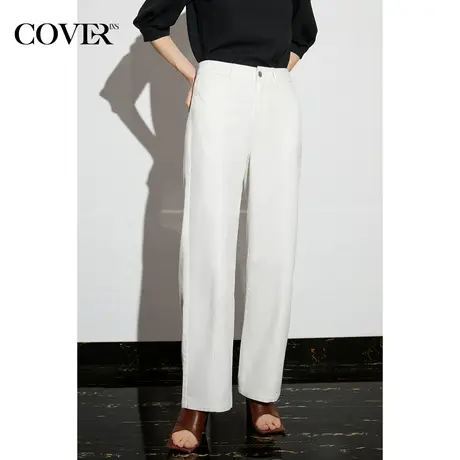 COVER2023春季三防洗水立体压线直筒裤商品大图