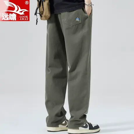 纯棉裤子男生夏季薄款潮牌宽松直筒休闲痞帅高街男士阔腿长裤男款商品大图