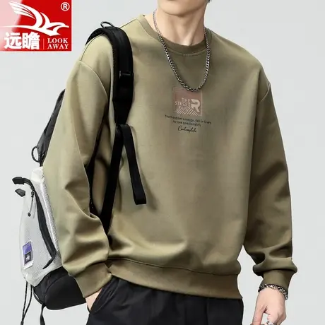 秋季长袖t恤男潮牌宽松大码2023新款男士潮流内搭春秋款上衣男款商品大图