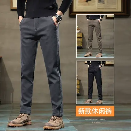 商务正装西裤西装男士修身小脚男装休闲长裤男裤子春秋款2023新款商品大图