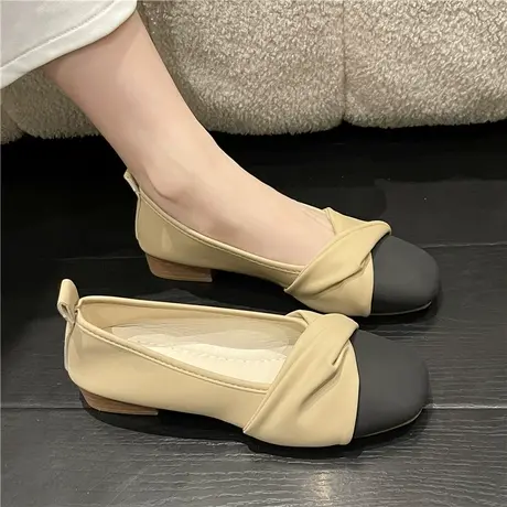 晚晚风温柔鞋子女单鞋2024春秋新款平底玛丽珍女鞋浅口瓢鞋奶奶鞋商品大图