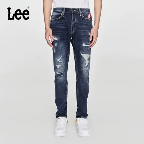 Lee商场同款24春季新品101+709修身中腰锥形中深蓝男牛仔裤潮流图片