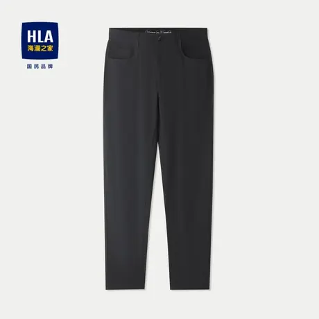 HLA/海澜之家含莱赛尔休闲裤24春夏新款高腰直筒含亚麻弹力裤子男图片