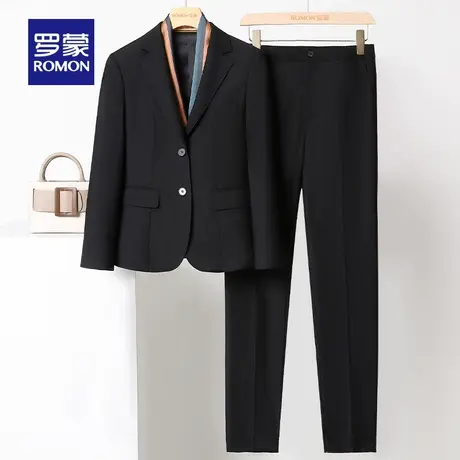 【直播专属】罗蒙女士西服套装2024春季职业装修身显瘦商务正装女商品大图