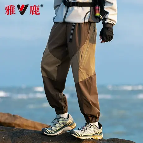 雅鹿男士休闲工装裤三防科技2025新款春季户外运动束脚裤长裤潮牌商品大图