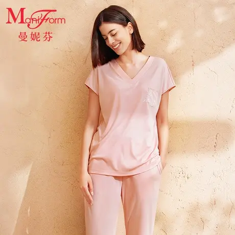 曼妮芬莱赛尔天丝棉睡衣套装棉质女士家居起居服20310713商品大图