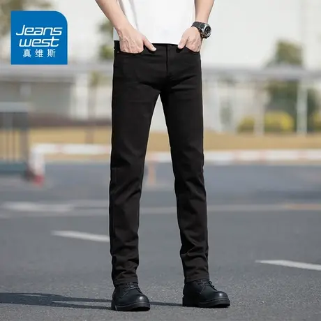 KZ真维斯牛仔长裤男士2025年新款潮春季春秋款男裤子休闲直筒宽松商品大图