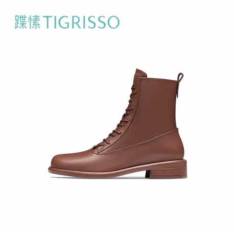 蹀愫冬加绒百搭美拉德圆头马丁靴中低跟女鞋靴子TA43729-14商品大图
