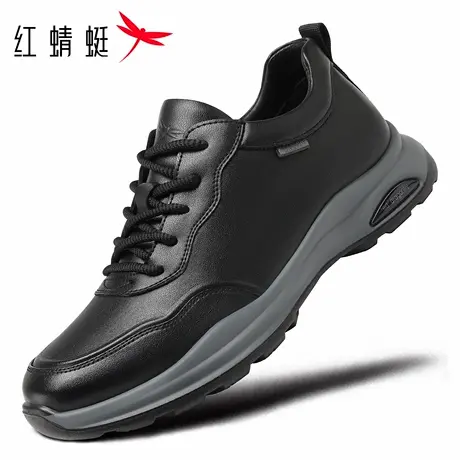 红蜻蜓男鞋秋冬新款鞋子防滑耐磨休闲运动鞋皮鞋男防水旅游鞋真皮商品大图