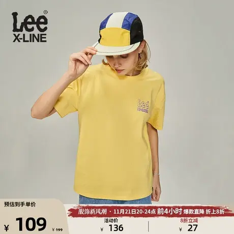 Lee23新品舒适男友版logo多色女短袖T恤潮LWT0001694LE图片