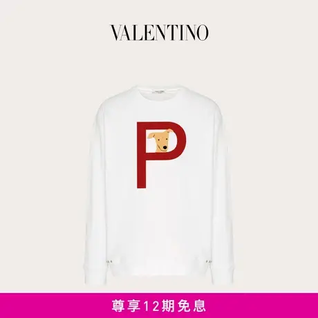 华伦天奴VALENTINO ROCKSTUD PET 铆钉萌宠定制款圆领卫衣商品大图