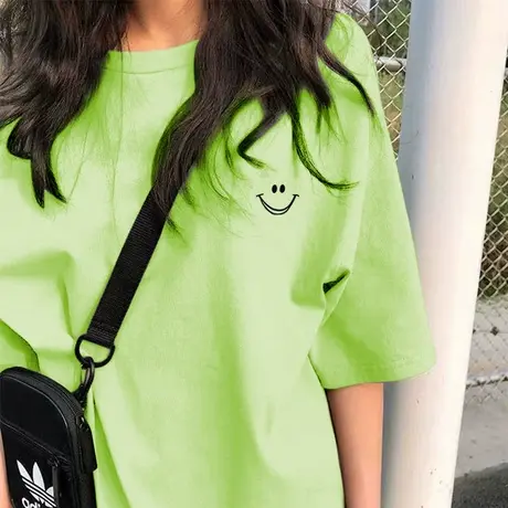 2023年春夏季爆新款设计感小众潮牌女装上衣服ins白色宽松短袖t恤图片