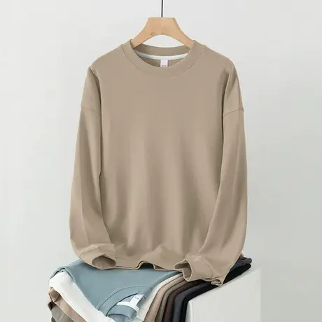 350g重磅卫衣男宽松潮流无帽衫春秋季上衣服圆领长袖t恤休闲百搭商品大图