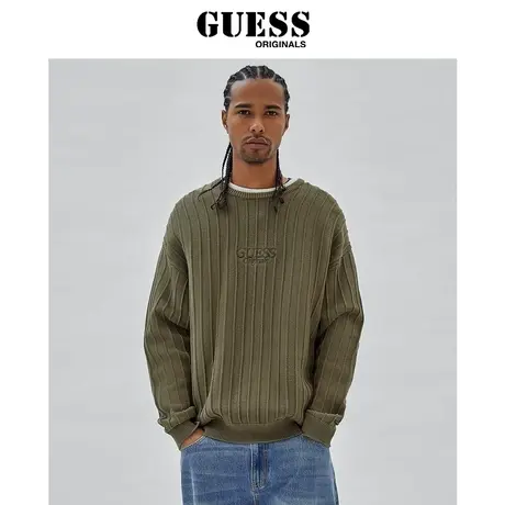 GUESS Originals  男士竖条纹毛衣针织衫-M3BR06Z36Z1商品大图