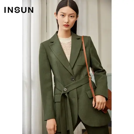 恩裳春季腰带收腰宽松西装外套图片