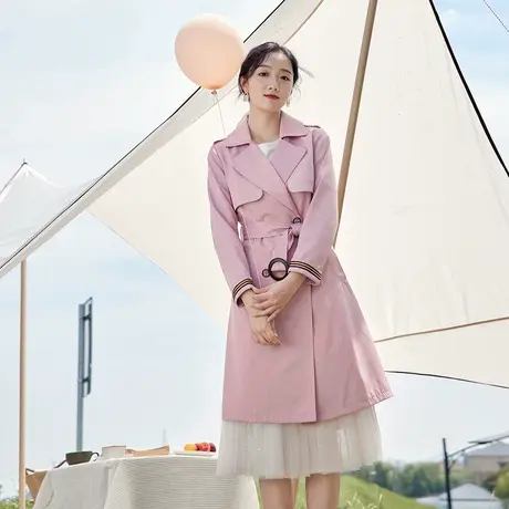 香影F2012131风衣中长款外套商品大图