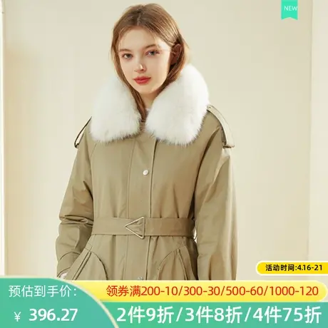 秋水伊人2022冬季新款工装宽松棉服2A335图片