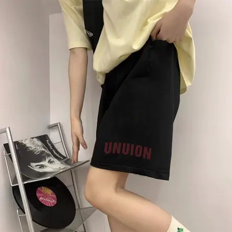 五分短裤女夏季2023新款休闲宽松小个子港风chic显瘦阔腿运动裤子图片