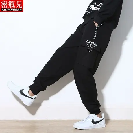 工装裤男宽松秋季男士大码青少年加肥加大胖哥运动休闲裤子男潮流商品大图