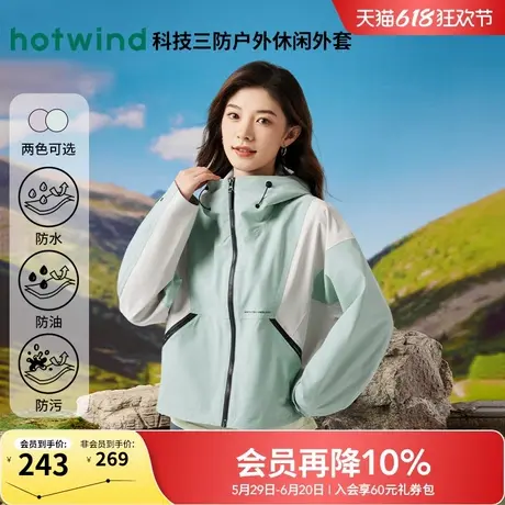 热风夹克外套2024年秋季新款女士三防科技廓形户外机能风运动外套图片
