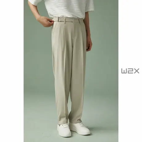 w2x夏季薄款那不勒斯天丝精仿羊毛休闲裤冰丝超薄西裤长裤子男裤商品大图