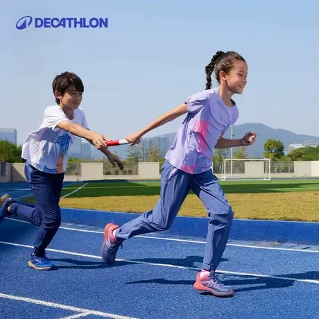 【清仓】迪卡侬儿童紧身裤打底裤子童装女童男童跑步运动长裤KIDC图片