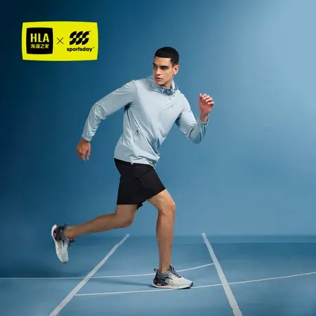HLA/海澜之家sportsday马术运动夹克男24春夏新连帽印花防晒衣男商品大图