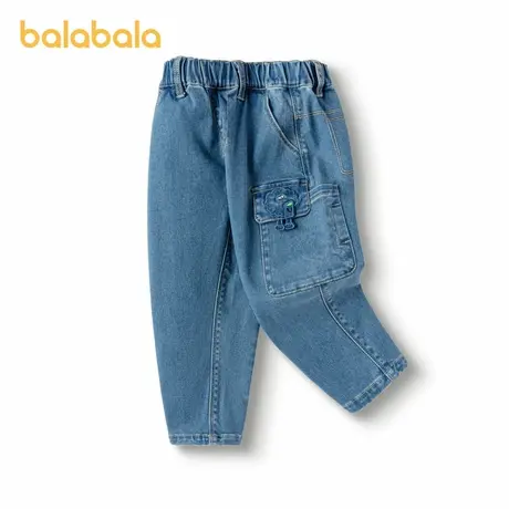 【商场同款】巴拉巴拉儿童长裤2024新款春季牛仔裤男童宽松工装裤图片