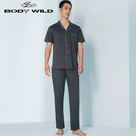 BODYWILD家居裤长裤睡裤男士居家裤子男春秋宽松纯色男生ZBN42TZ2商品大图