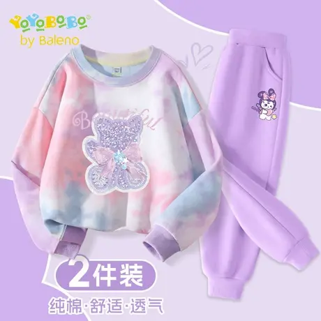 班尼路童装YBB系列女童套装儿童秋季卫衣春秋款女孩秋装休闲上衣商品大图