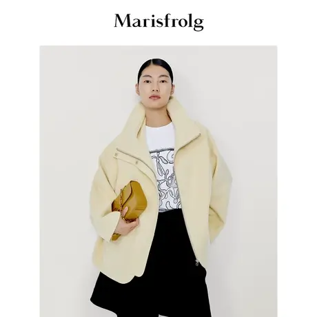 【定位印花】玛丝菲尔冬季新款白色亲肤百搭棉针织T恤图片