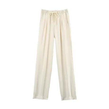 时尚气质西装长裤2023年夏季新款女士简约宽松显瘦上班族直筒裤商品大图