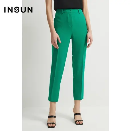 恩裳奥莱夏季显白线条感醋酸西装九分裤图片