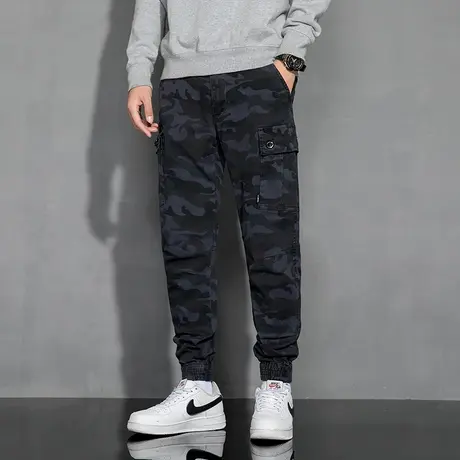 夏季男裤宽松工装裤百搭裤子男款夏季透气裤子男休闲裤潮流商品大图